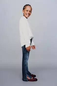 Расклешенные джинсы ZARA, синий