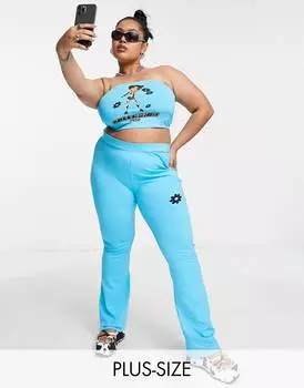 Расклешенные джоггеры цвета морской волны COLLUSION Plus