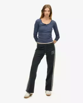 Расклешенные джоггеры в полоску Athletic Essentials Superdry, темно-синий