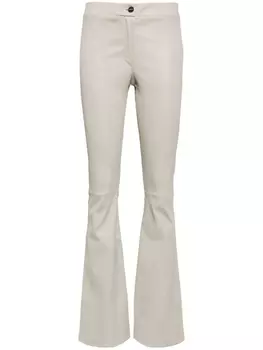 Расклешенные кожаные брюки Arma, серый