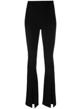 Расклешенные креповые брюки Amen, черный