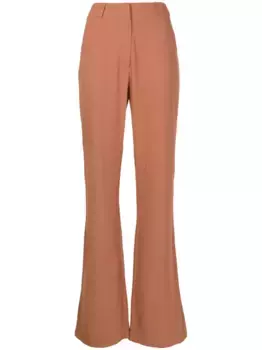 Расклешенные креповые брюки Ava Lethicia Bronstein, коричневый