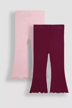 Расклешенные леггинсы 2 шт Jojo Maman Bb, розовый