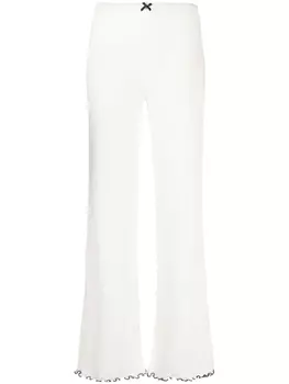 Расклешенные леггинсы ажурной вязки ROTATE BIRGER CHRISTENSEN, белый