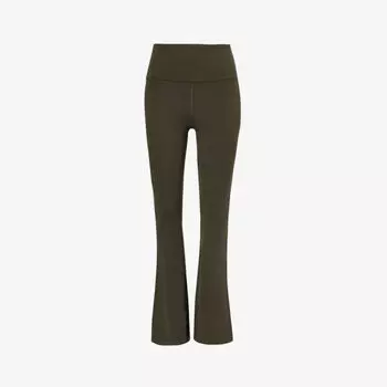 Расклешенные леггинсы Groove из эластичной ткани Lululemon, зеленый