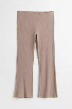 Расклешенные леггинсы H&amp;M+, бежевый
