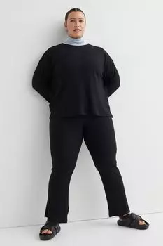Расклешенные леггинсы H&amp;M+, черный