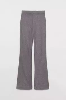 Расклешенные леггинсы H&amp;M, черный/блеск