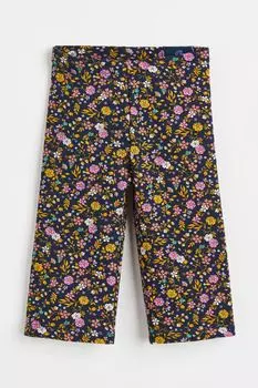 Расклешенные леггинсы H&amp;M, темно-синий/цветы