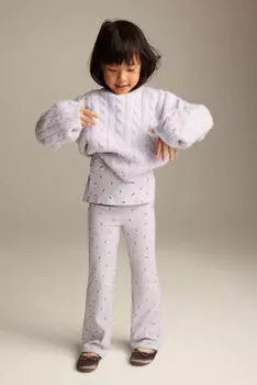 Расклешенные леггинсы H&M, фиолетовый