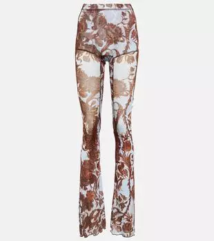 Расклешенные леггинсы из джерси halcyon с цветочным принтом Knwls, синий