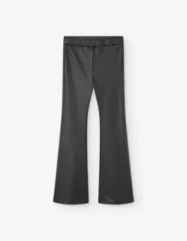 Расклешенные леггинсы из искусственной кожи для девочки Losan, черный