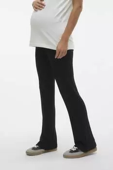 Расклешенные леггинсы из трикотажа для беременных Mamalicious, черный