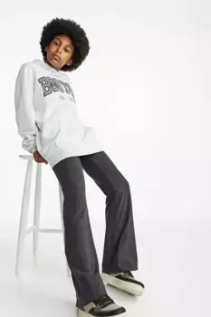 Расклешенные леггинсы из трикотажа H&M, серый