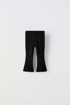 Расклешенные леггинсы оттомана ZARA, черный