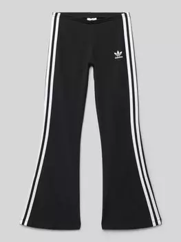 Расклешенные леггинсы с этикеткой adidas Originals, черный