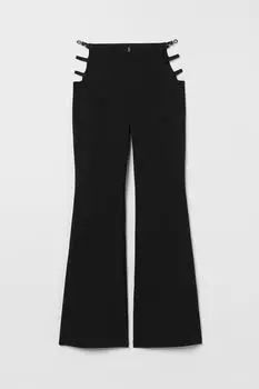 Расклешенные леггинсы с вырезами H&amp;M, черный