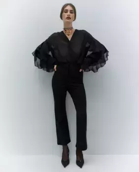 Расклешенные леггинсы Sfera, черный