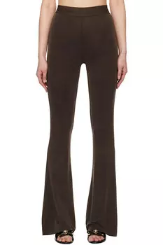 Расклешенные леггинсы Versace Jeans Couture, цвет cocoa