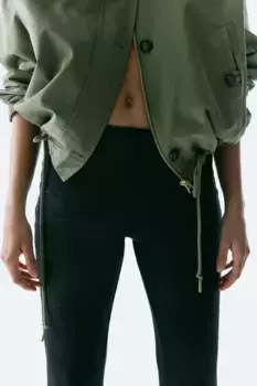 Расклешенные леггинсы в рубчик H&M, черный