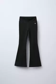 Расклешенные леггинсы ZARA, черный