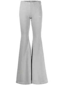 Расклешенные легинсы с логотипом VETEMENTS, серый