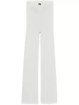 Расклешенные легинсы в рубчик ROTATE BIRGER CHRISTENSEN, серый