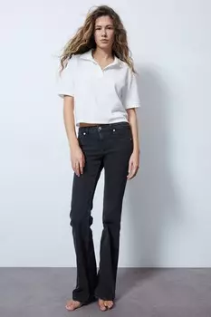 Расклешенные низкие джинсы H&M, черный