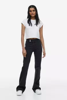 Расклешенные низкие джинсы H&M, серый