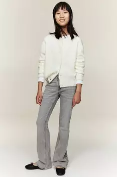 Расклешенные низкие джинсы H&M, серый