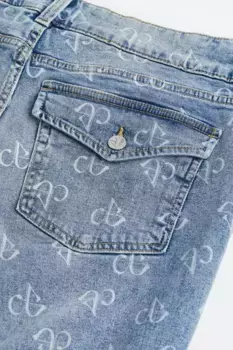Расклешенные низкие джинсы H&M, синий