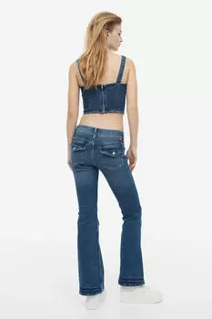 Расклешенные низкие джинсы H&M, синий