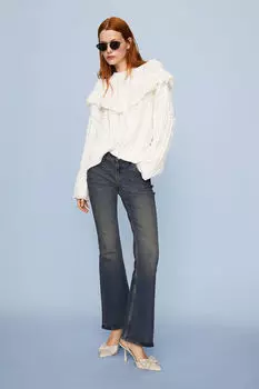 Расклешенные низкие джинсы H&M, синий