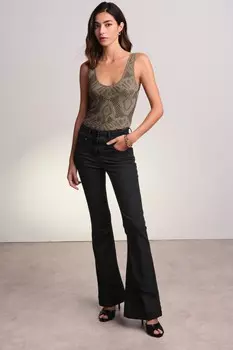 Расклешенные облегающие джинсы с эффектом кроя bootcut Next, черный