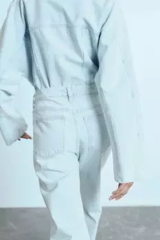 Расклешенные обычные джинсы H&M, голубой