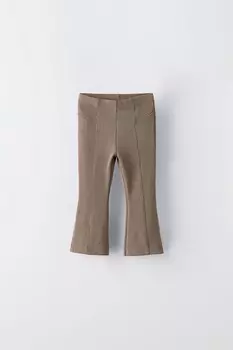 Расклешенные османские леггинсы ZARA, коричневый/серо-коричневый