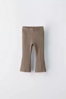 Расклешенные османские леггинсы ZARA, коричневый/серо-коричневый