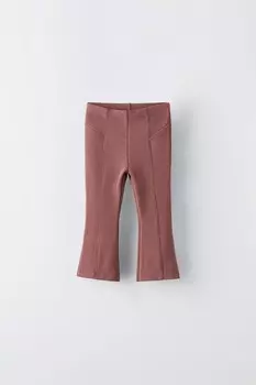 Расклешенные османские леггинсы ZARA, темно-розовый