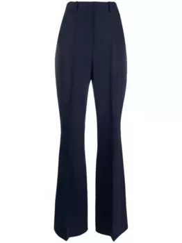 Расклешенные шерстяные брюки BALMAIN, синий