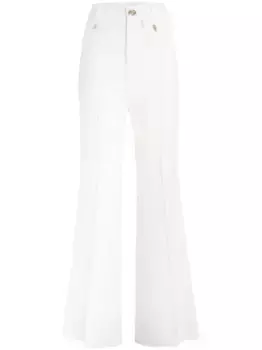 Расклешенные шерстяные брюки Giambattista Valli, белый