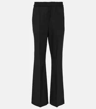 Расклешенные шерстяные брюки Loewe, черный