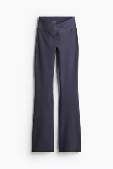 Расклешенные спортивные леггинсы из материала softmove. H&M, синий