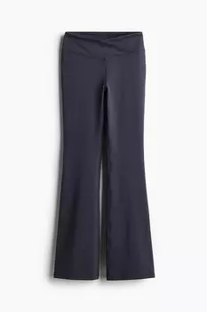 Расклешенные спортивные леггинсы из материала softmove H&M, синий