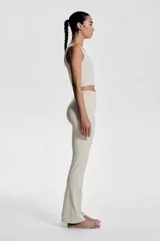 Расклешенные спортивные леггинсы с технологией DryMove H&M, бежевый