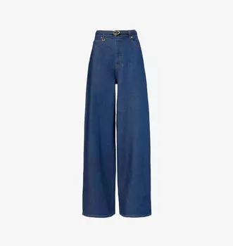 Расклешенные свободные джинсы из эластичного денима Zimmermann, черный