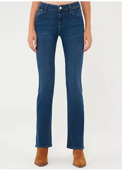 Расклешенные темно-синие женские джинсовые брюки с высокой талией Mavi