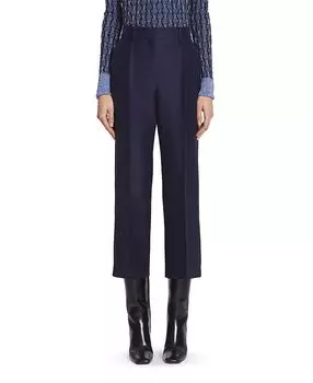 Расклешенные укороченные брюки Lanvin, синий