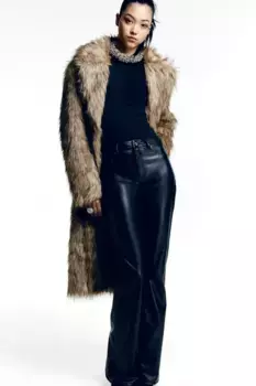 Расклешенные высокие джинсы H&M, черный