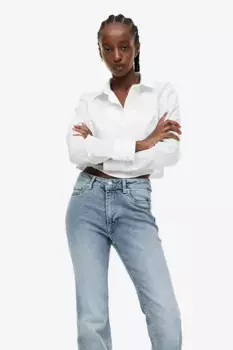 Расклешенные высокие джинсы H&M, синий