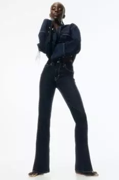 Расклешенные высокие джинсы H&M, синий